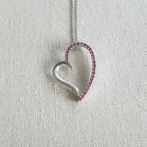 14K White Gold Chain w 14K White Gold Pendant